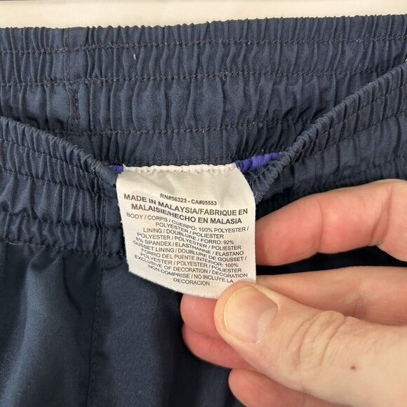 Nike Running Shorts Women's Large Blue Grey Striped Lined Drawstring Pull On - Picture 6 of 9